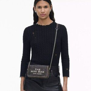 NWT! NEW! Marc Jacobs The Denim Chain Mini Bag -Black Wash